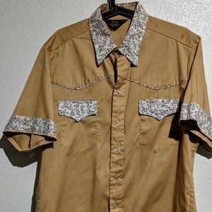 Sears Western Wear Vintage Paisley Button Down